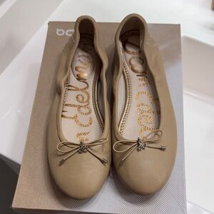 Sam Edelman Beige Ballet Flats with Bow